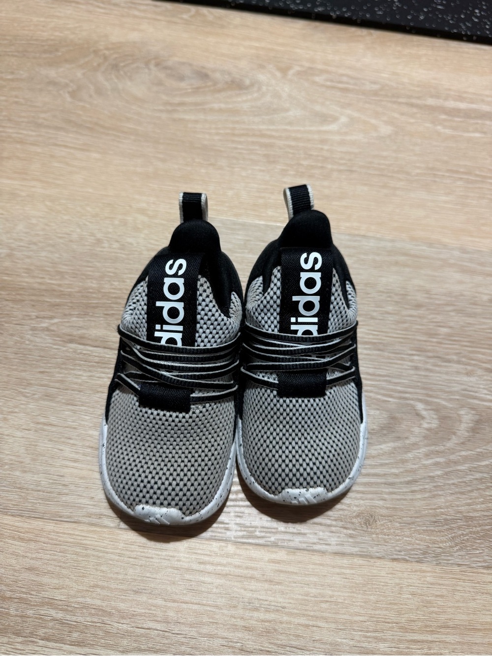 adidas Kids Black & Gray Mesh Slip-On Sneakers